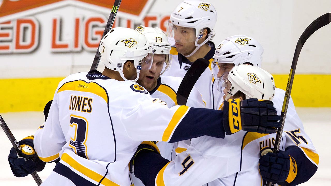 Preds score twice in third as Spaling's goal downs Canucks